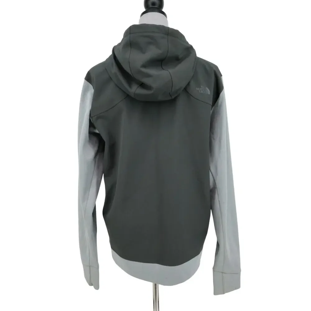The North Face Jacket Mens Medium Gray Full Zip Hood Pockets Mountain Athletics